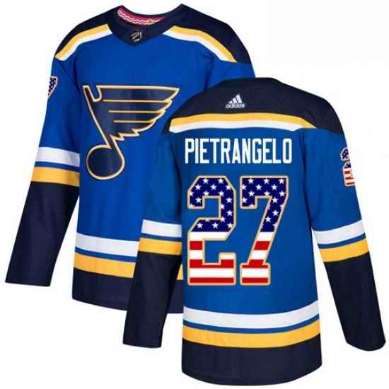 Mens Adidas St Louis Blues #27 Alex Pietrangelo Authentic Blue USA Flag Fashion NHL Jersey->st.louis blues->NHL Jersey