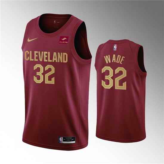 Men Cleveland Cavaliers #32 Dean Wade Wine Icon Edition Stitched Basketball Jersey->cleveland cavaliers->NBA Jersey