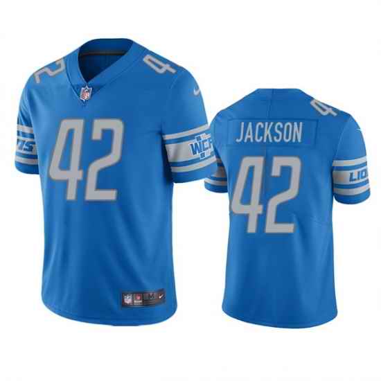 Men Detroit Lions #42 Justin Jackson Blue Vapor Untouchable Limited Stitched Jersey->dallas cowboys->NFL Jersey