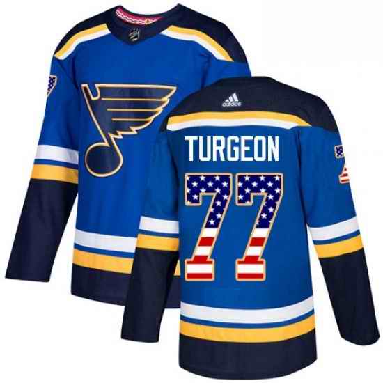 Mens Adidas St Louis Blues #77 Pierre Turgeon Authentic Blue USA Flag Fashion NHL Jersey->san francisco 49ers->NFL Jersey