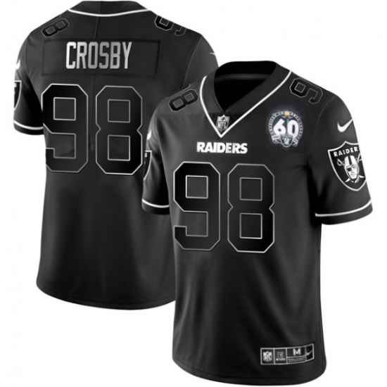 Men Las Vegas Raiders #98 Maxx Crosby Black Shadow Vapor Limited Stitched Jersey->new orleans saints->NFL Jersey