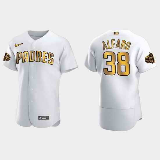 Men San Diego Padres Jorge Alfaro 2022 Mlb All Star Game White Gold Men Jersey->2022 all star->MLB Jersey