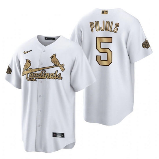 Men St  Louis St.Louis Cardinals #5 Albert Pujols 2022 All Star White Cool Base Stitched Baseball Jersey->new york mets->MLB Jersey