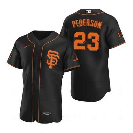 Men San Francisco Giants #23 Joc Pederson Black Flex Base Stitched jersey->san diego padres->MLB Jersey