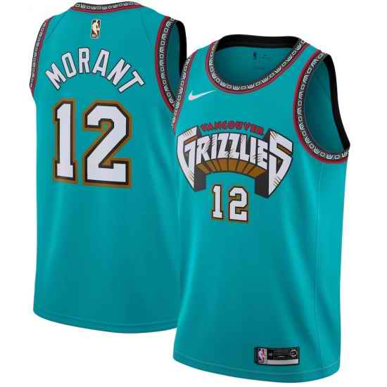 Men's Memphis Grizzlies #12 Ja Morant Green Nike 2019 ABA Hardwood Classics Green Throwback Swingman Jersey->youth nba jersey->Youth Jersey