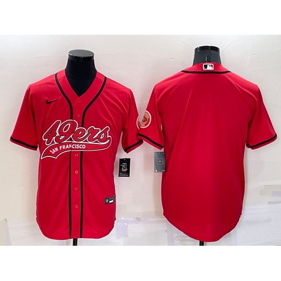 Men San Francisco 49ers Blank Red Cool Base Stitched Baseball Jersey->washington commanders->NFL Jersey