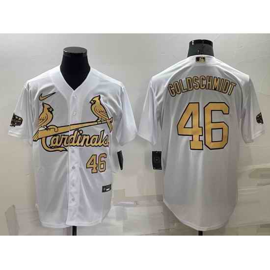 Men St  Louis St.Louis Cardinals #46 Paul Goldschmidt 2022 All Star White Cool Base Stitched Baseball Jersey->toronto blue jays->MLB Jersey