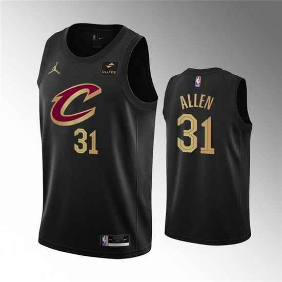 Men Cleveland Cavaliers #31 Jarrett Allen Black Statement Edition Stitched Basketball Jersey->cleveland cavaliers->NBA Jersey