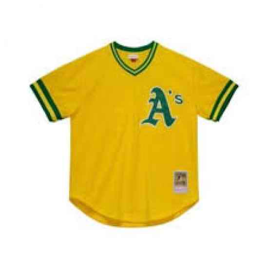 Men Oakland Athletics Blank Throwback Jersey Yellow->philadelphia phillies->MLB Jersey