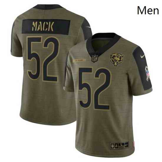 Men's Chicago Bears Khalil Mack Nike Olive 2021 Salute To Service Limited Player Jersey->carolina panthers->NFL Jersey