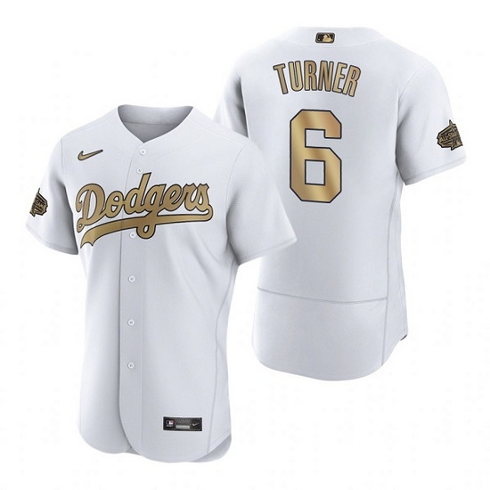 Men Los Angeles Dodgers #6 Trea Turner 2022 All Star White Flex Base Stitched Baseball Jersey->los angeles dodgers->MLB Jersey