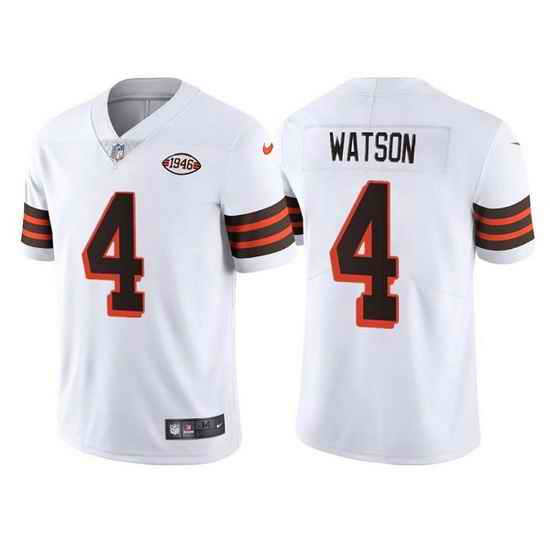 Men Cleveland Browns #4 Deshaun Watson White 1946 Collection Vapor Untouchable Limited Stitched jersey->cleveland browns->NFL Jersey