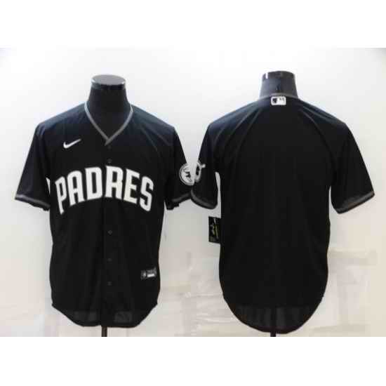 Men's San Diego Padres Blank Black Game Jersey->toronto blue jays->MLB Jersey