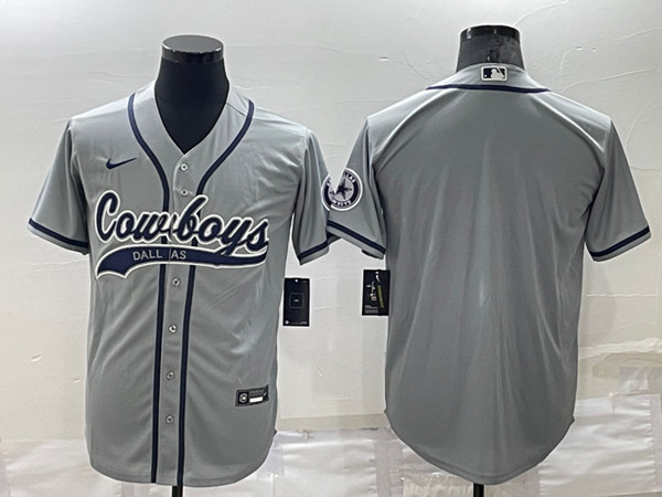 Men's Dallas Cowboys Blank Grey Stitched Jersey->denver broncos->NFL Jersey