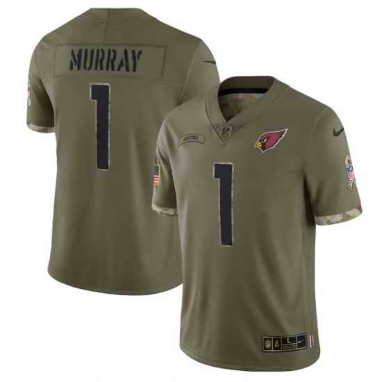 Men Arizona Cardinals #1 Kyler Murray Olive 2022 Salute To Service Limited Stitched Jersey->youth nfl jersey->Youth Jersey