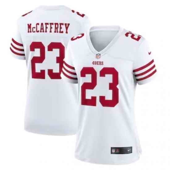 Women San Francisco 49ers Christian McCaffrey Nike White Vapor Untouchable Stitched Jersey->women nfl jersey->Women Jersey