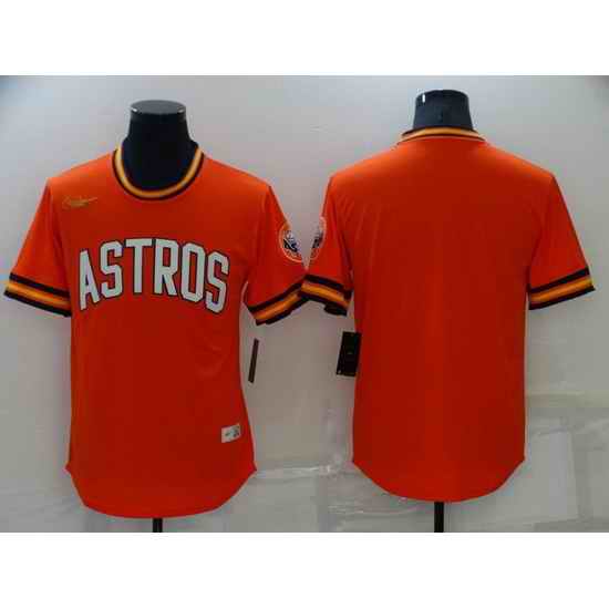Men Houston Astros Blank Orange Cool Base Stitched jersey->kansas city royals->MLB Jersey