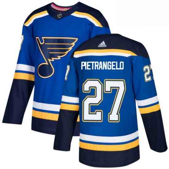 Mens Adidas St Louis Blues #27 Alex Pietrangelo Authentic Royal Blue Home NHL Jersey->st.louis blues->NHL Jersey