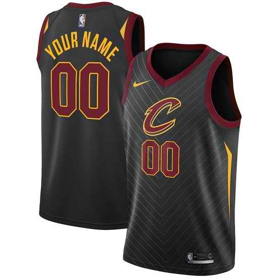 Men Women Youth Toddler Cleveland Cavaliers Black Custom Adidas NBA Stitched Jersey->customized nba jersey->Custom Jersey