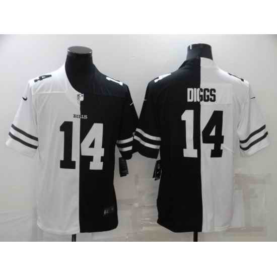 Men Nike Buffalo Bills #14 Stefon Diggs Black White Split Limited Jersey->dallas cowboys->NFL Jersey