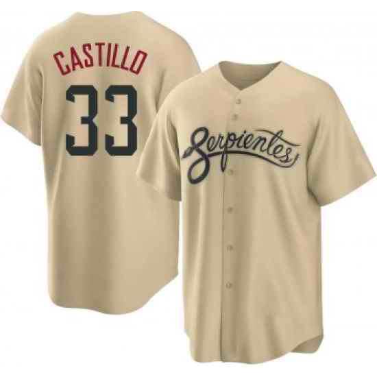 Mens Arizona Diamondbacks Neyfy Castillo Gold 2021 City Connect Cool Base Jersey->detroit tigers->MLB Jersey