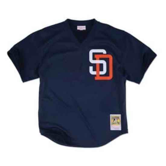 Men San Diego Pads Navy Blue Blank Mitchell Ness Jersey->youth mlb jersey->Youth Jersey