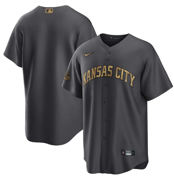 Men's Kansas City Royals Blank Charcoal 2022 All-Star Cool Base Stitched Baseball Jersey->los angeles angels->MLB Jersey