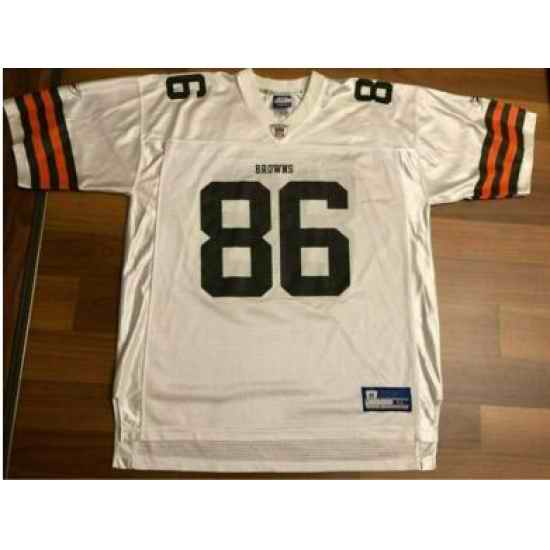 Men Cleveland Browns Custom White jersey Reebok->customized ncaa jersey->Custom Jersey