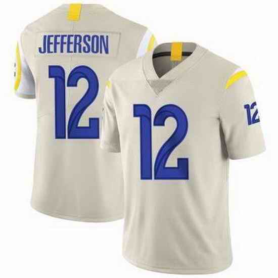 Men Los Angeles Rams #12 Van Jefferson Bone Stitched Football Limited Jersey->women nfl jersey->Women Jersey