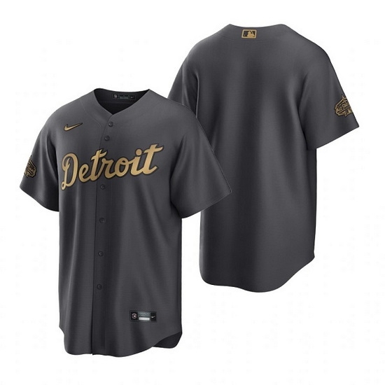 Men Detroit Tigers Blank 2022 All Star Charcoal Cool Base Stitched Jersey->houston astros->MLB Jersey