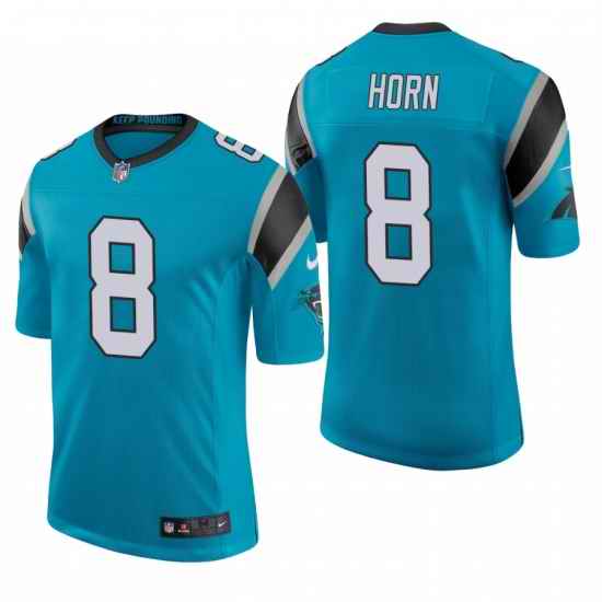 Men's Carolina Panthers #8 Jaycee Horn Blue Stitched Football Limited Jersey->buffalo bills->NFL Jersey