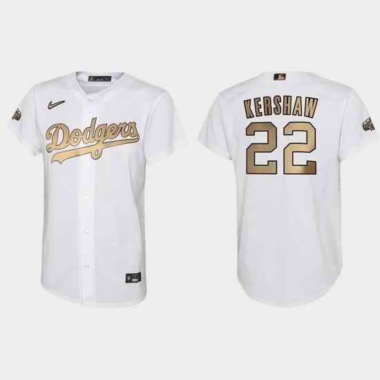 Youth Clayton Kershaw Los Angeles Dodgers 2022 Mlb All Star Game White Jersey->2022 all star->MLB Jersey