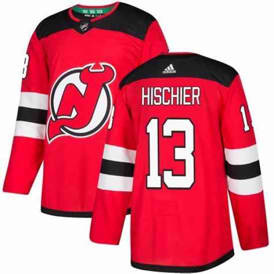Men Adidas New Jersey Devils #13 Nico Hischier Red NHL Jersey->women nhl jersey->Women Jersey