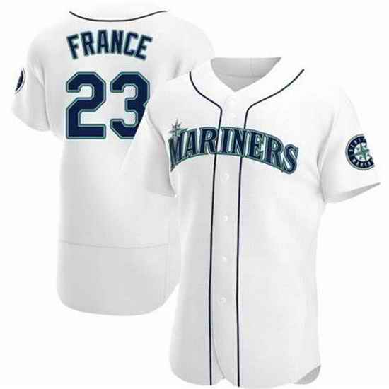Men Nike Seattle Mariners #23 Ty France White Cool Base Stitched Jersey->new york yankees->MLB Jersey