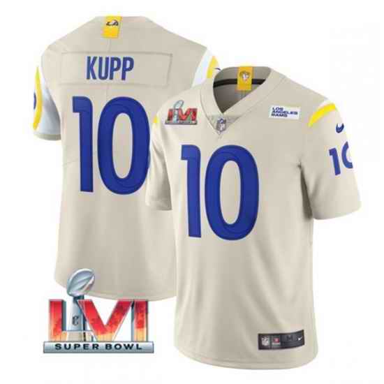 Nike Los Angeles Rams #10 Cooper Kupp Bone 2022 Super Bowl LVI Vapor Limited Jersey->los angeles rams->NFL Jersey