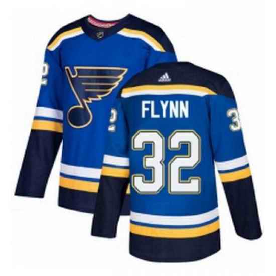 Mens Adidas St Louis Blues #32 Brian Flynn Authentic Royal Blue Home NHL Jersey->st.louis blues->NHL Jersey