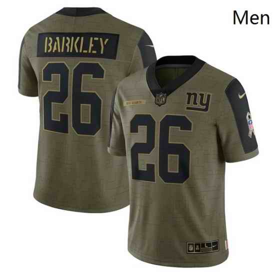 Men's New York Giants Saquon Barkley Nike Olive 2021 Salute To Service Limited Player Jersey->new orleans saints->NFL Jersey