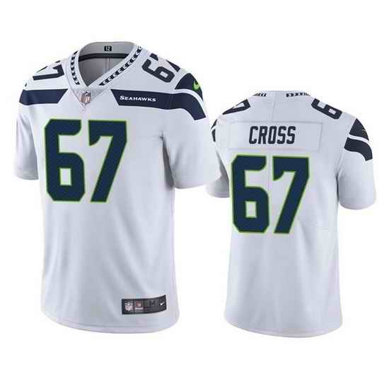 Men Seattle Seahawks #67 Charles Cross White Vapor Untouchable Limited Stitched jersey->tennessee titans->NFL Jersey