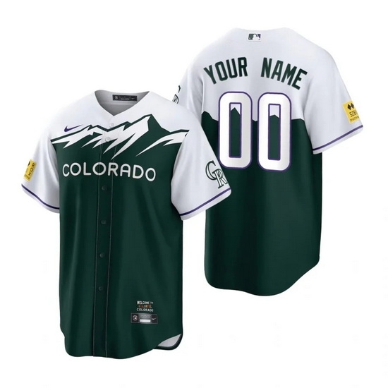 Men Women Youth Nike Nike Colorado Rockies Customized City Connect Stitched Flex Base Baseball Jersey->customized mlb jersey->Custom Jersey