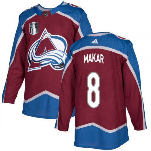 Men's Colorado Avalanche #8 Cale Makar 2022 Burgundy Stanley Cup Final Patch Stitched Jersey->colorado avalanche->NHL Jersey