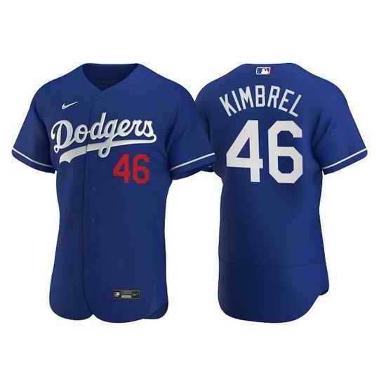 Men Los Angeles Dodgers #46 Craig Kimbrel Royal Flex Base Stitched jersey->los angeles dodgers->MLB Jersey