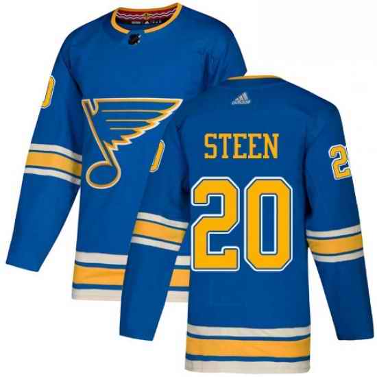 Mens Adidas St Louis Blues #20 Alexander Steen Blue Alternate Authentic Stitched NHL Jersey->st.louis blues->NHL Jersey