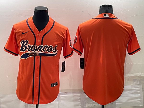 Men's Denver Broncos Blank Orange Stitched Jersey->detroit lions->NFL Jersey