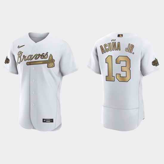 Men Ronald Acuna Jr. Atlanta Braves 2022 Mlb All Star Game Authentic White Jersey->2022 all star->MLB Jersey