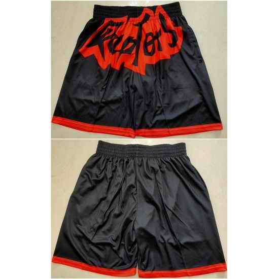 Men Toronto Raptors Black Mitchell Ness Shorts Run Small->atlanta hawks->NBA Jersey