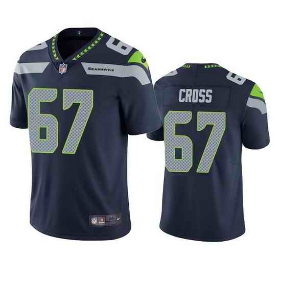 Men Seattle Seahawks #67 Charles Cross Navy Vapor Untouchable Limited Stitched jersey->tennessee titans->NFL Jersey