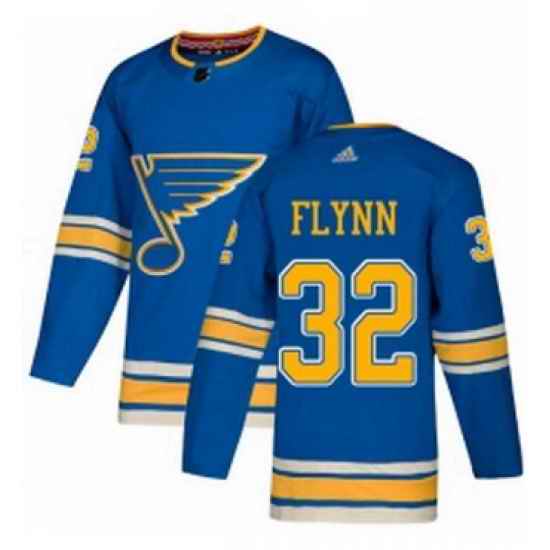Mens Adidas St Louis Blues #32 Brian Flynn Authentic Navy Blue Alternate NHL Jersey->st.louis blues->NHL Jersey