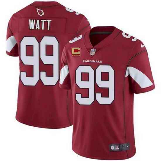 Men Arizona Cardinals 99 J J  Watt 2022 Red With #4 Star C Patch Vapor Untouchable Limited Stitched Jersey->washington commanders->NFL Jersey