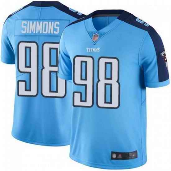 Men Tennessee Titans #98 Jeffery Simmons Light Blue Stitched Jersey->san francisco 49ers->NFL Jersey