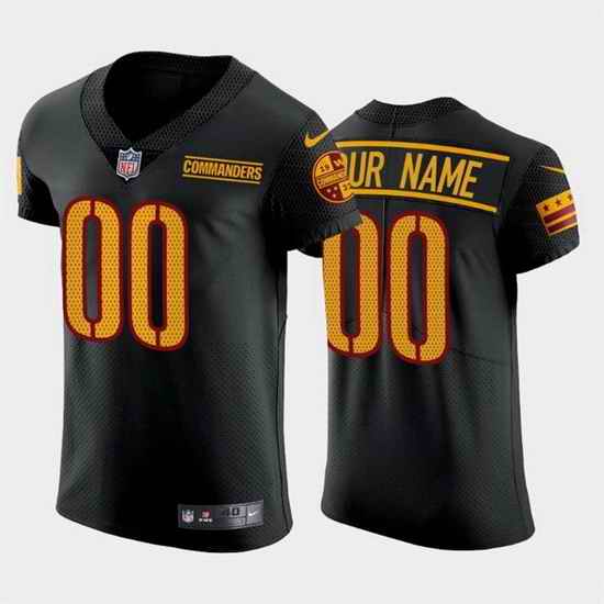 Men Washington Commanders Active Player Custom Black Elite Stitched jersey->customized nfl jersey->Custom Jersey